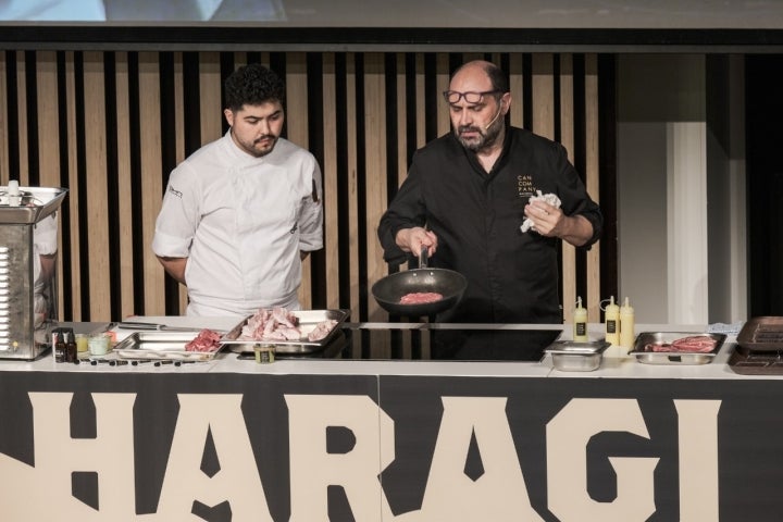 Xesc Reina durante su Taller de Charcutería en el Basque Culinary Center.