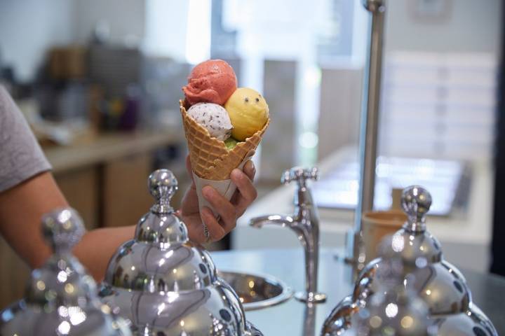 Los sabores de los helados en 'Parallelo' sorprenden mucho, y el colorido también.
