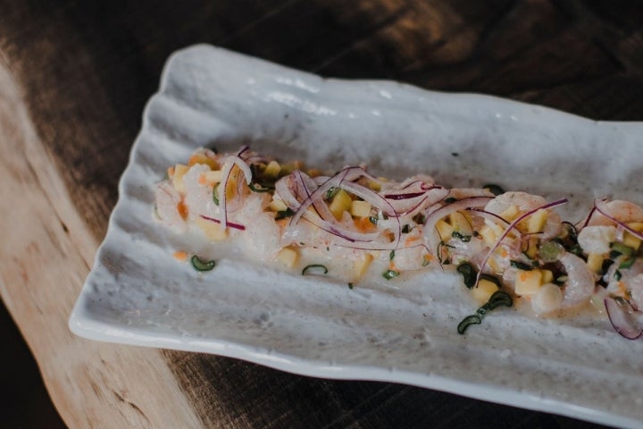 El tartar de gambas, uno de los platos estrella del restaurante.