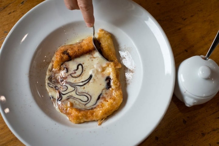 Las torrijas de 'Área Boceguillas' se pueden degustar todo el año. Foto: Sofía Moro.