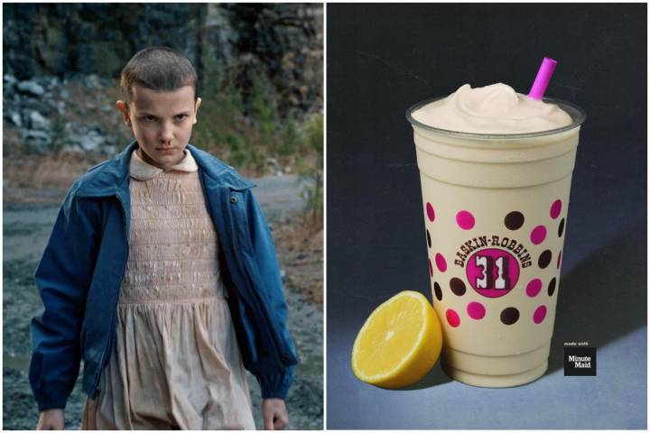 Un batido helado de vainilla y limonada para aliviar a Eleven. Foto: Netflix / Baskin-Robbins.