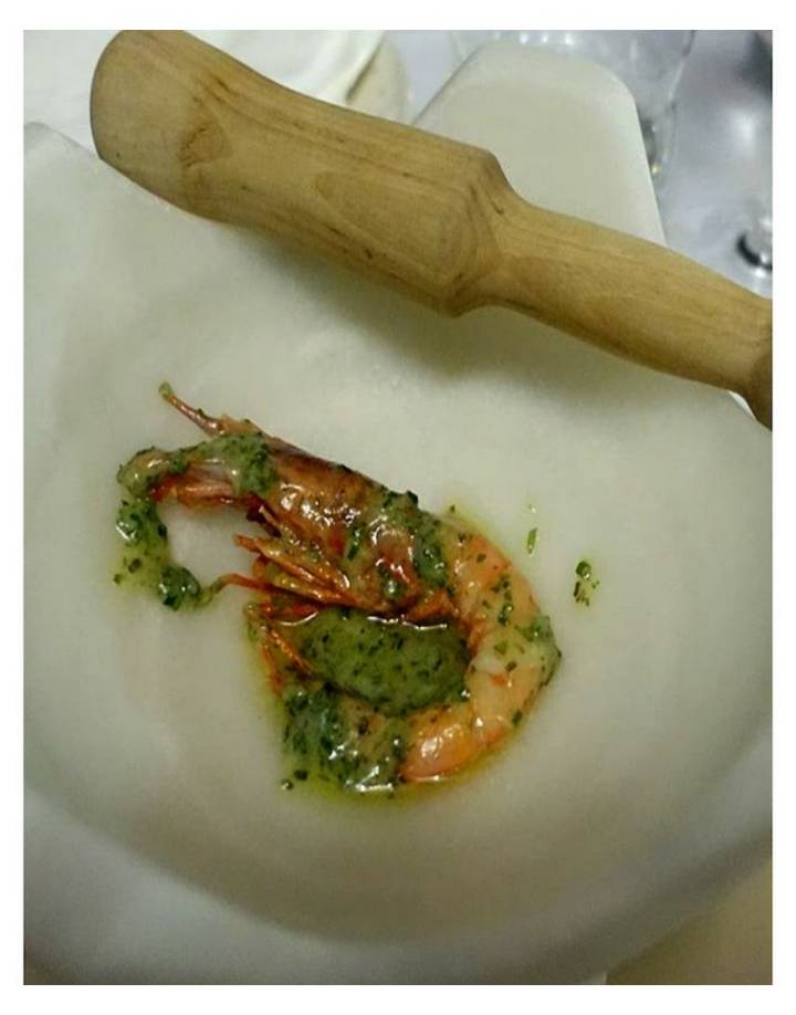 El lagostino con mortero de Sacha / Foto: Instagram.
