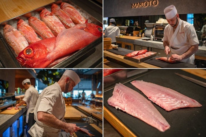 En Makoto trabajan con muchos pescados nacionales, pero también traídos de Japón.