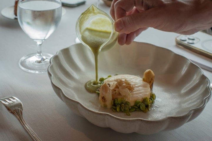 Nuevos platos Akelarre espárrago blanco