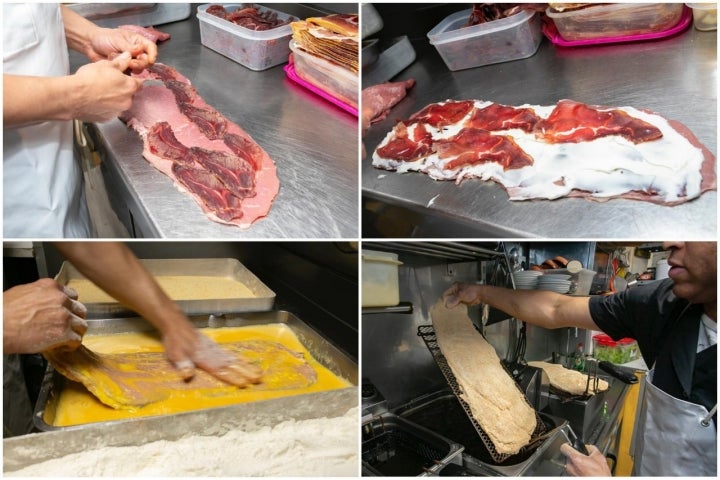 Todos los 'cachopos' se rellenan a gusto del comensal y en el momento de hacerse.