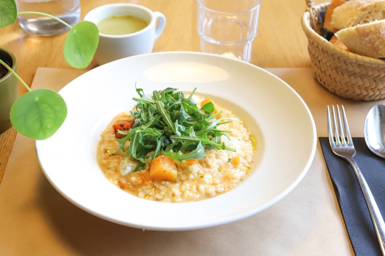 'Risotto' de calabaza y gorgonzola de 'Casa Agus', sabroso y saludable.