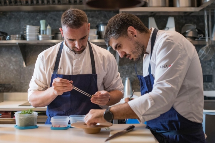 Chefs del restaurante AMA (Tolosa, Gipuzkoa)