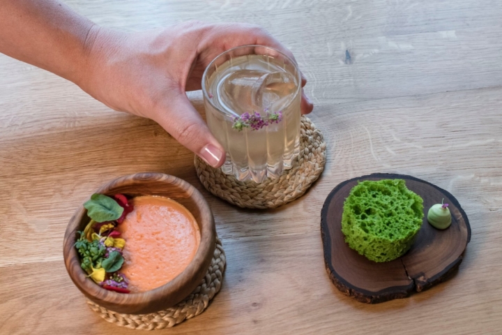 Plato Jardín vegetal del restaurante AMA (Tolosa, Gipuzkoa)
