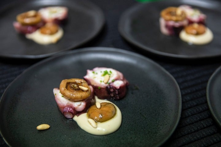 Restaurante 'Apicius' (Valencia): Rebollones escabechados con pulpo de roca