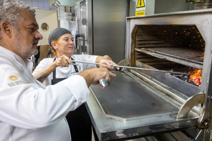 En la cocina de Balausta.