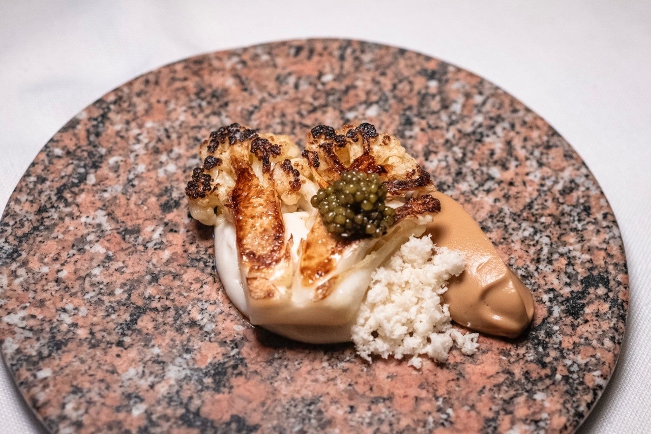 Plato de coliflor del restaurante Bancal (Madrid).