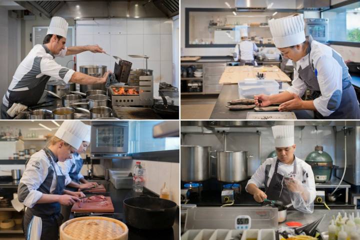 Restaurante BonAmb (Xábia, Alicante): personal de cocina trabajando
