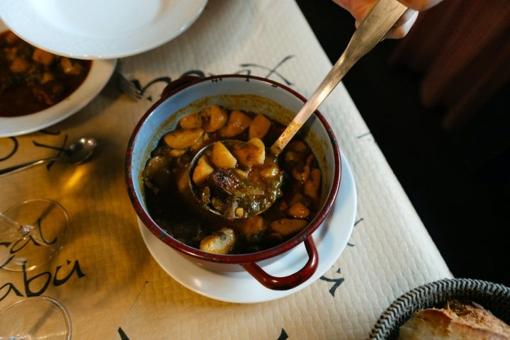 Pote de castañas del restaurante Ca'l Xabú (Asturias).