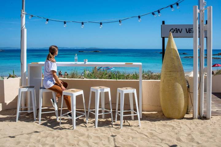 Restaurante 'Can Vent' (Es Pujols, Formentera): vistas al mar turquesa de Es Pujols
