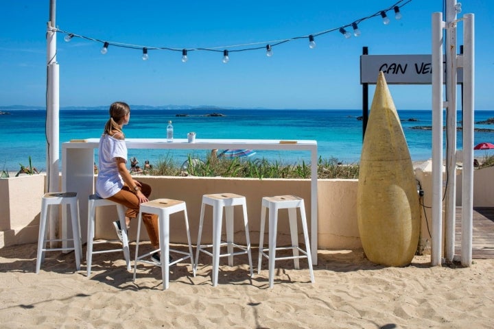 Restaurante 'Can Vent' (Es Pujols, Formentera): vistas al mar turquesa de Es Pujols