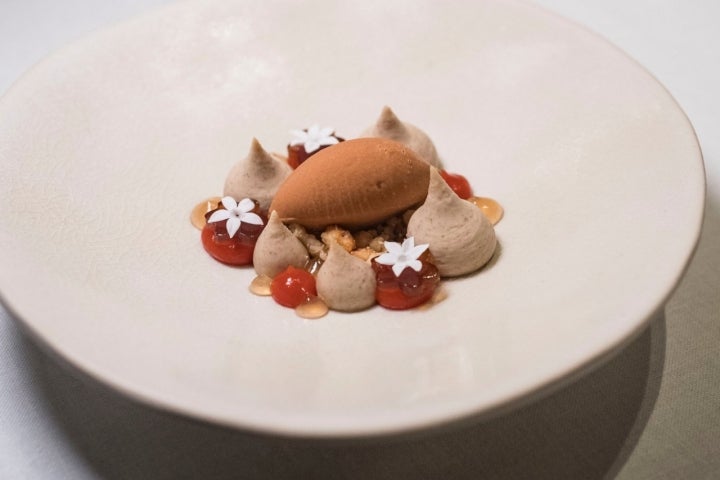 Postre chocomojo del restaurante Cráter (Tenerife).