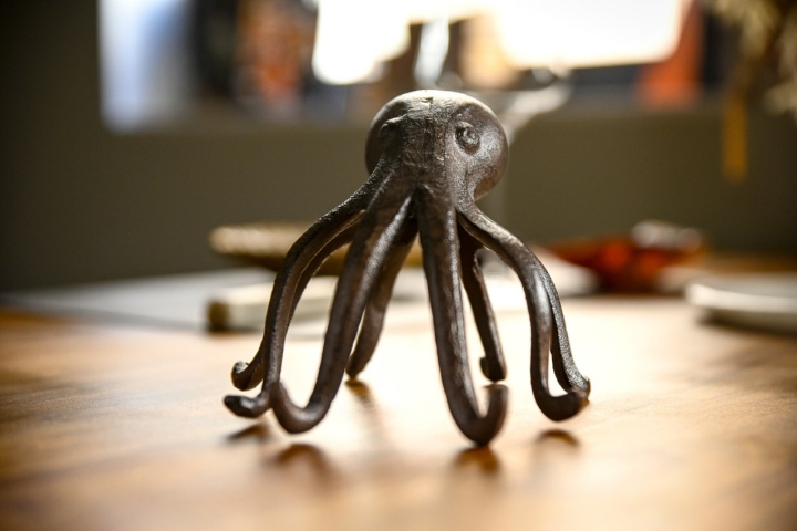 Detalle de un pulpo decorativo.