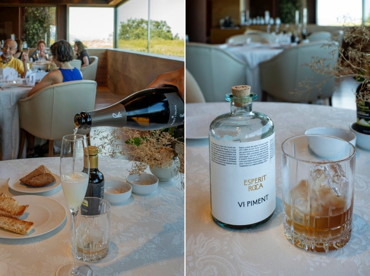 Cava y licor del restaurante Fontané de los hermanos Roca.