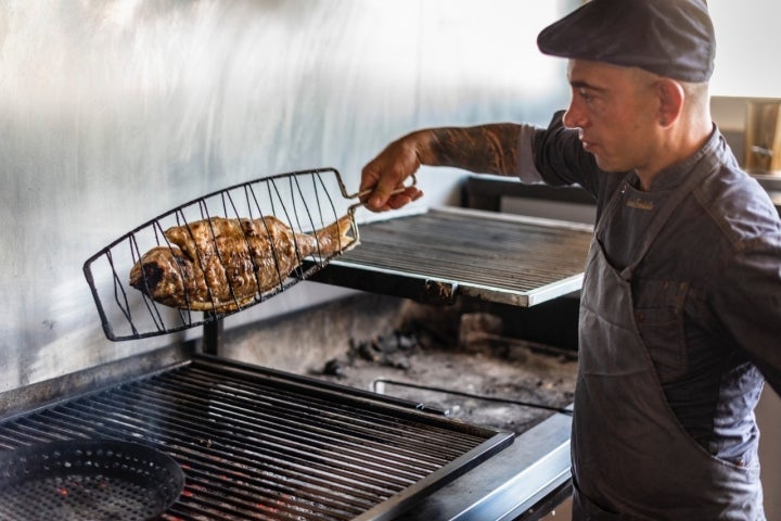 Andoni en la parrilla