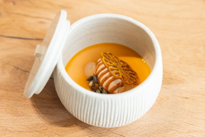 Flan de calabaza.