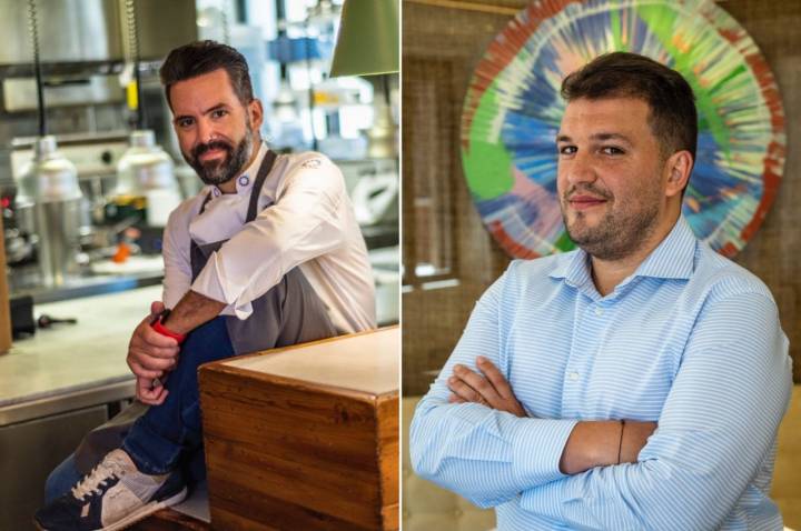 Restaurante 'LAV' (León): el chef Javier del Blanco y el sumiller Daniel Giganto