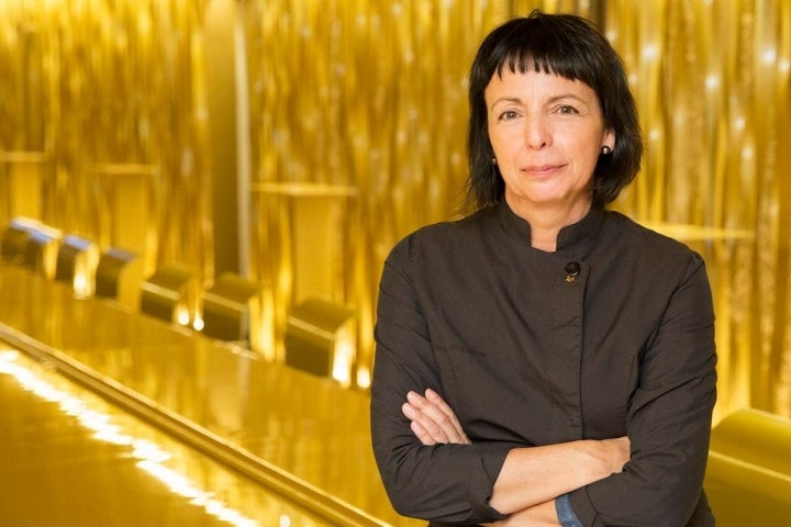 Fina Puigdevalles, la chef del restaurante Les Cols, en Olot, Girona. Foto: Kristin Block