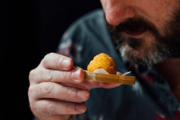 Guiso de ají peruano en formato croquetero.