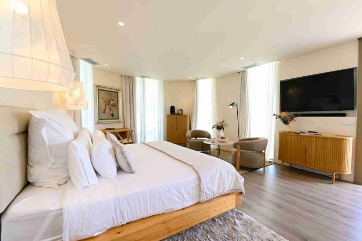 Dormitorio de una de las villas.