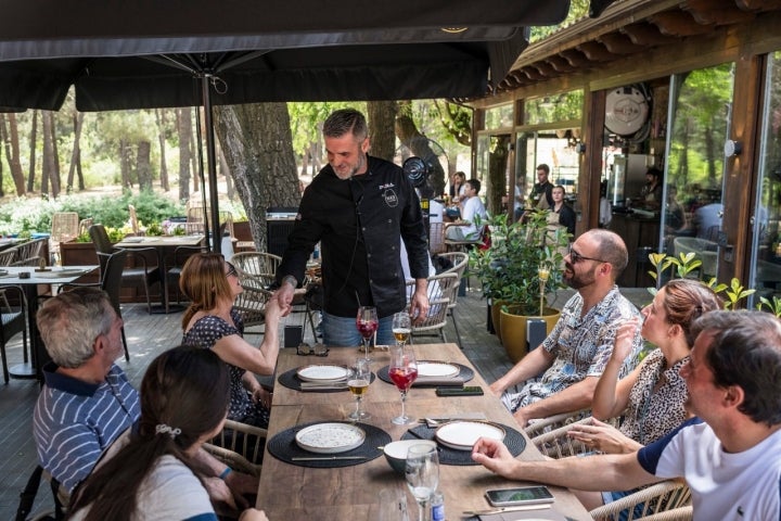 Ruge chef en terraza
