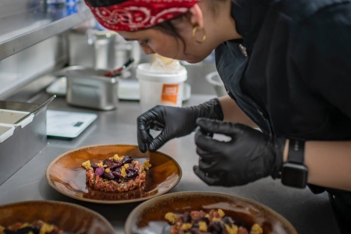 Tartar de Angus y zanahorias del Navazo a la mostaza