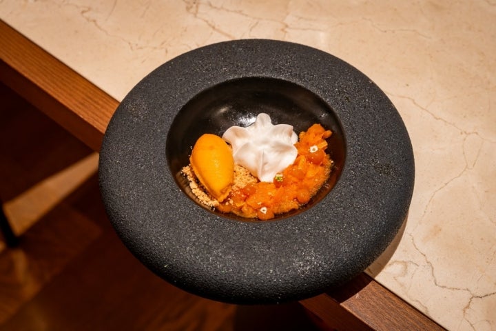 Restaurante Vinum Priorat postre zanahoria
