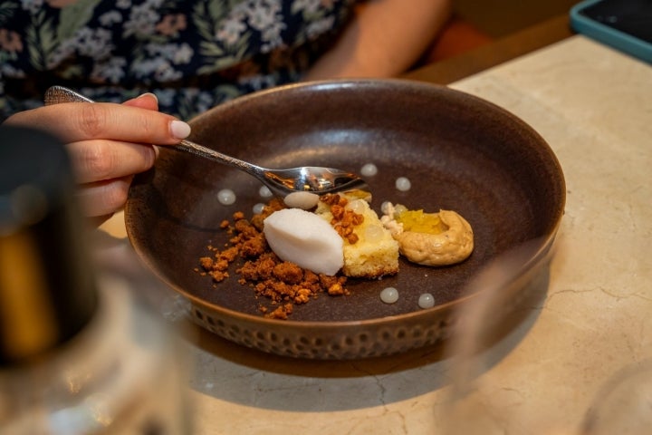 Restaurante Vinum Priorat crema almendras