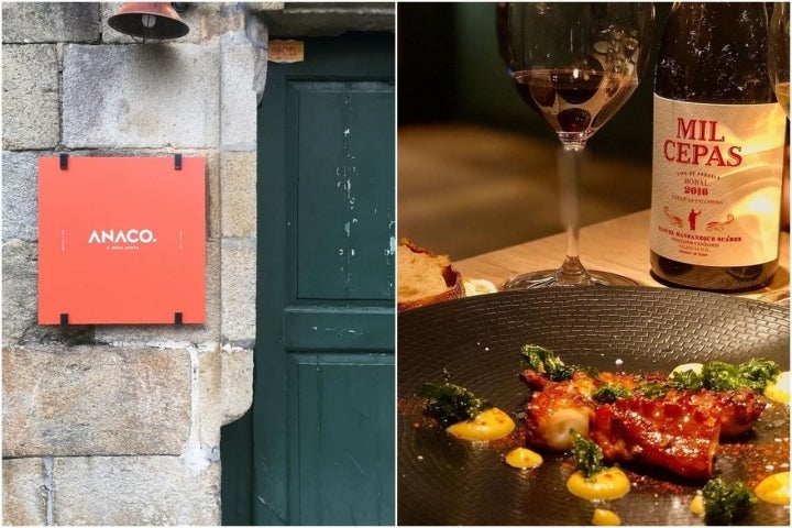 Pulpo y vino en 'Anaco'. Foto: Facebook 'Anaco'.