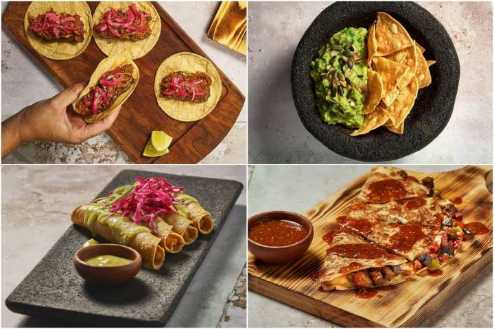 Tacos, guacamole con totopos, flautas de pollo y quesadillas de MX Roberto Ruiz. Foto: Instagram MX Roberto Ruiz