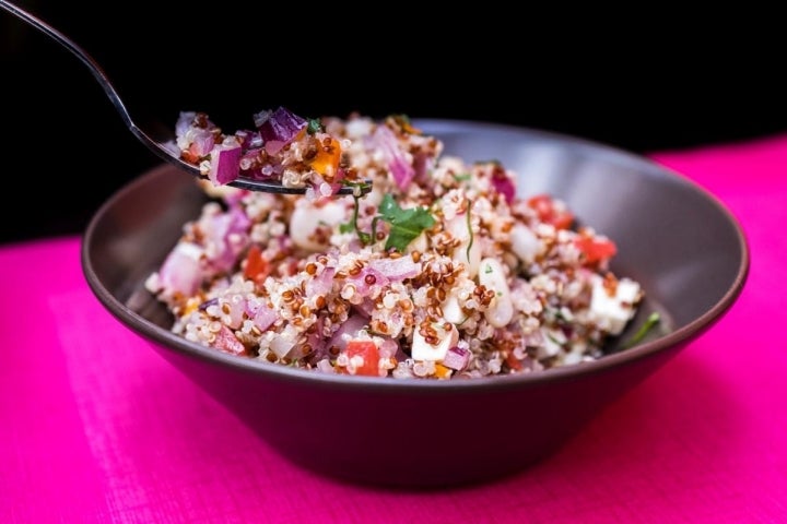 Ensalada de quinua del restaurante peruano Ancón, en Valencia.