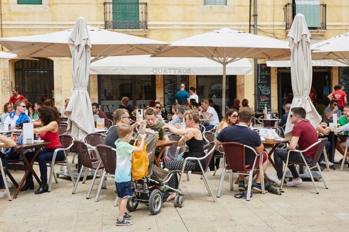 Restaurante 'Quattros'. Terraza