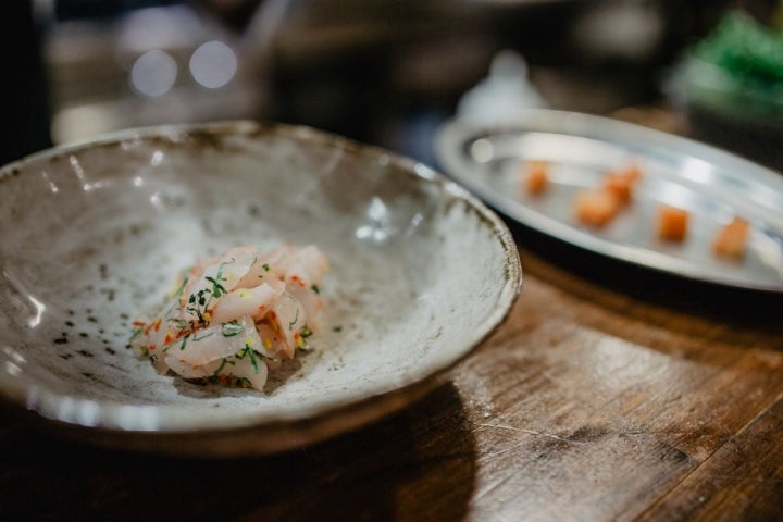 El ceviche de besugo curado del restaurante 'Kero' tiene mucho de la cocina de Perú.