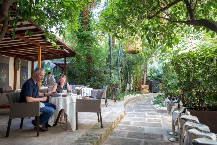 La terraza del restaurante.