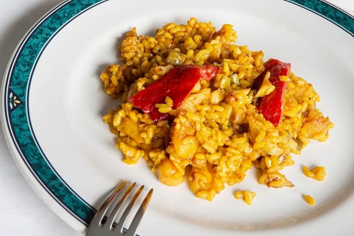 Arroz bacalao piquillos