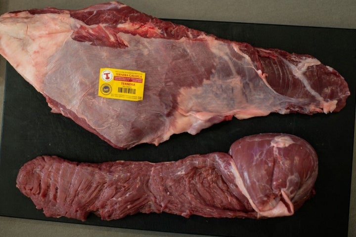 Bavette o falsa entraña, forma parte del complejo falda de la ternera.