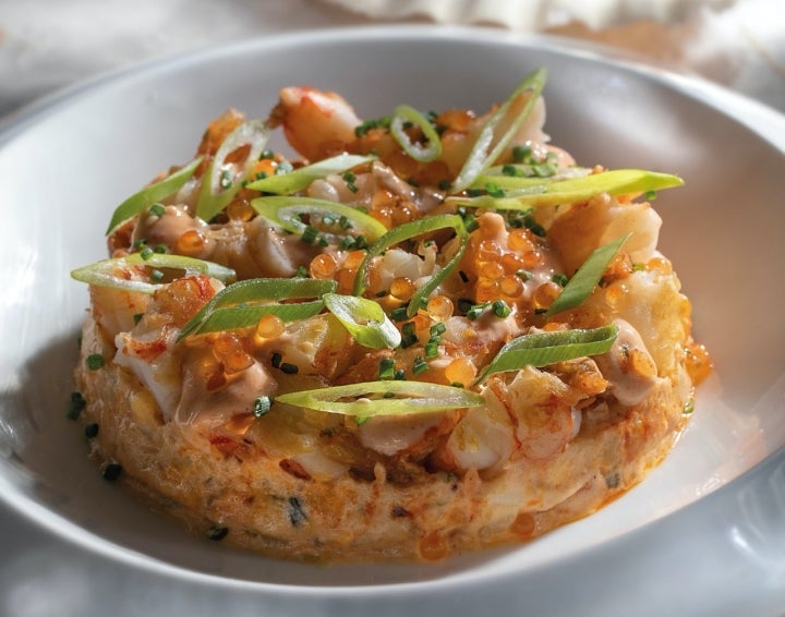 Ensaladilla de 'kimchi' con gambas