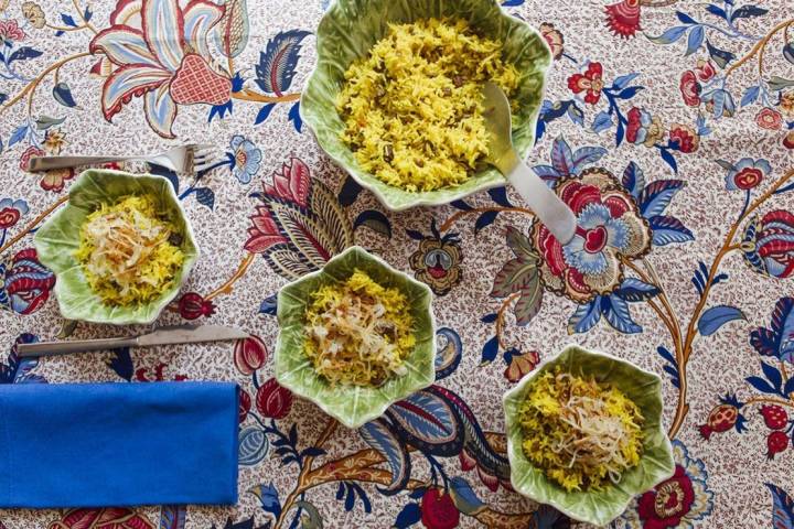 El arroz y las lentejas, protagonistas de este nutritivo plato. Foto: César Cid.