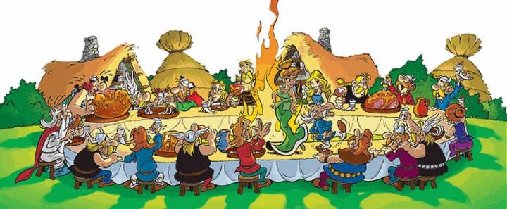 Banquete de Asterix y Obelix