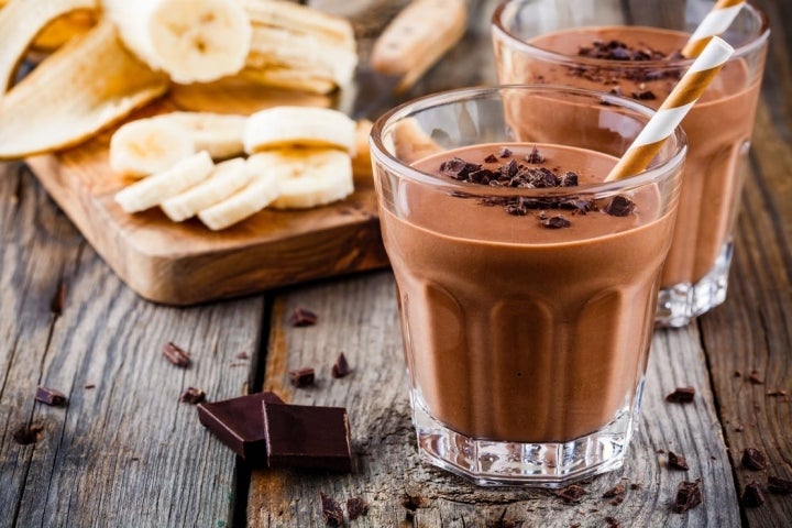 Batido de plátano y chocolate