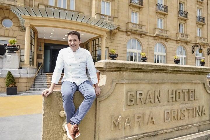 Francis Paniego en el 'Hotel María Cristina' de San Sebastián.