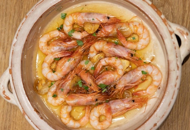 Gambas de Sóller al ajillo. Foto: Fabiola Gastronomic Garden.