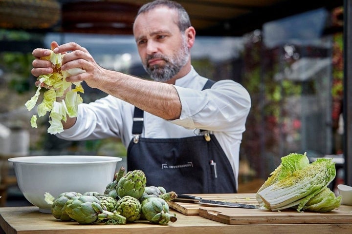 El chef madrileño apuesta todo al verde.