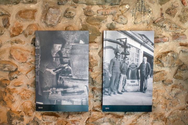 Bodega Recaredo: fotos del abuelo Josep Mata y con sus hijos Josep y Antoni