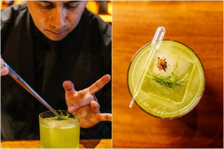 Cóctel Hajimeru de la coctelería Enso en Donostia.