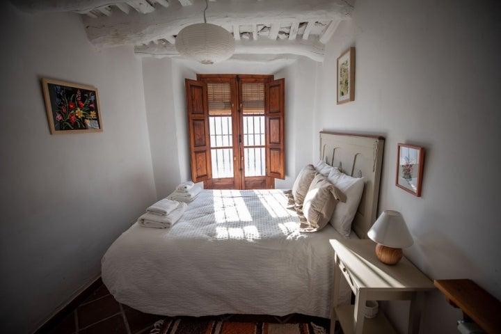 Una de las habitaciones de la casa La Parra.